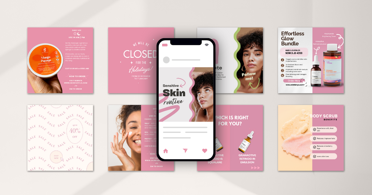 skin fairy social media template